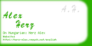 alex herz business card